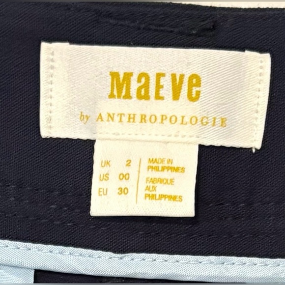 NWT Maeve by Anthropologie Pleated Black Trousers Size 00 - Picture 4 of 9